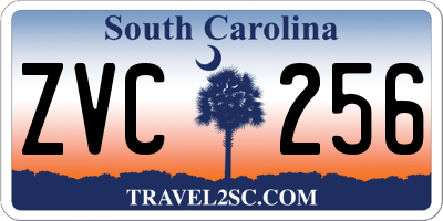 SC license plate ZVC256