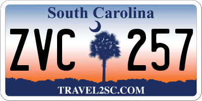 SC license plate ZVC257