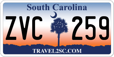 SC license plate ZVC259