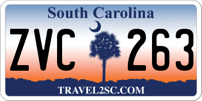 SC license plate ZVC263