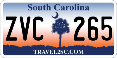 SC license plate ZVC265