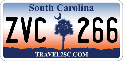 SC license plate ZVC266