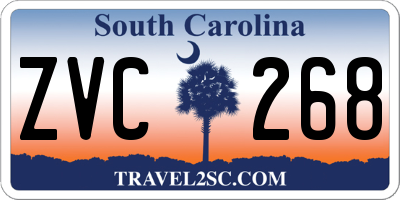 SC license plate ZVC268