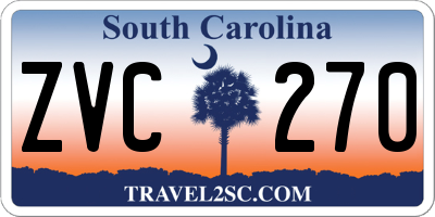 SC license plate ZVC270