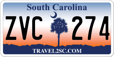 SC license plate ZVC274