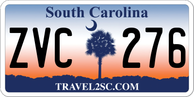 SC license plate ZVC276