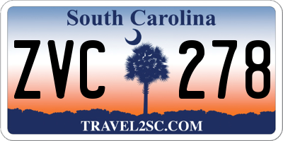 SC license plate ZVC278