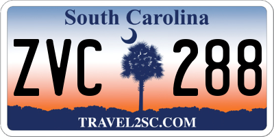 SC license plate ZVC288