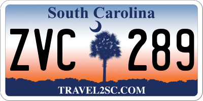 SC license plate ZVC289