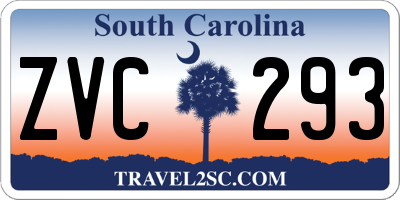SC license plate ZVC293