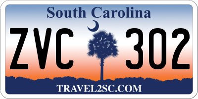 SC license plate ZVC302