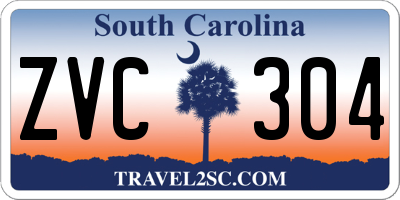 SC license plate ZVC304