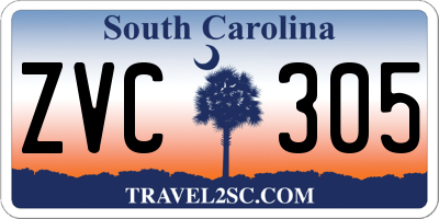 SC license plate ZVC305