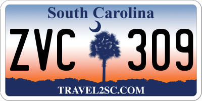 SC license plate ZVC309