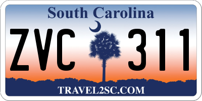 SC license plate ZVC311