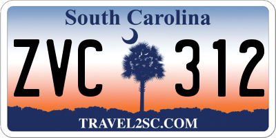 SC license plate ZVC312