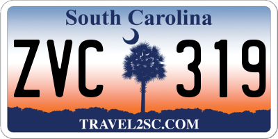 SC license plate ZVC319