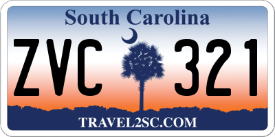 SC license plate ZVC321