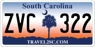SC license plate ZVC322