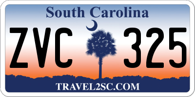 SC license plate ZVC325