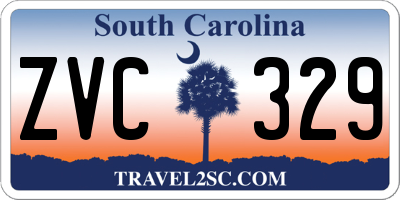 SC license plate ZVC329