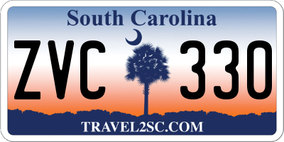 SC license plate ZVC330