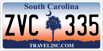 SC license plate ZVC335