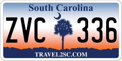 SC license plate ZVC336