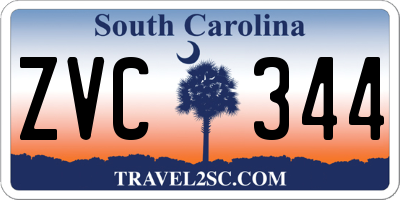 SC license plate ZVC344