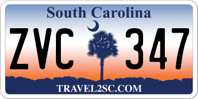 SC license plate ZVC347