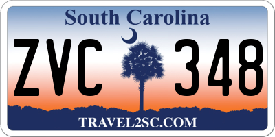 SC license plate ZVC348