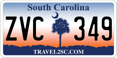 SC license plate ZVC349