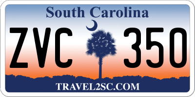 SC license plate ZVC350