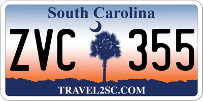 SC license plate ZVC355