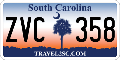 SC license plate ZVC358