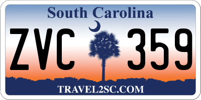 SC license plate ZVC359