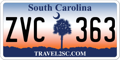 SC license plate ZVC363