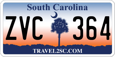 SC license plate ZVC364