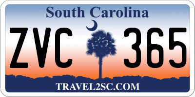 SC license plate ZVC365