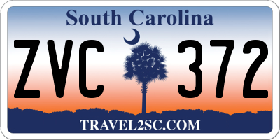 SC license plate ZVC372