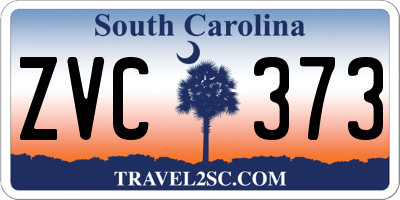 SC license plate ZVC373
