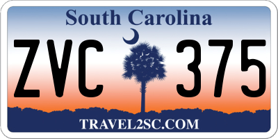 SC license plate ZVC375