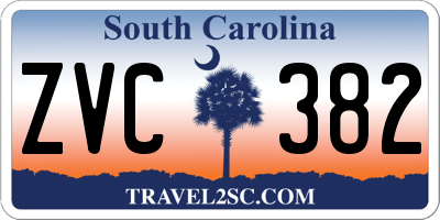 SC license plate ZVC382