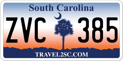 SC license plate ZVC385