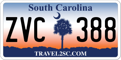 SC license plate ZVC388