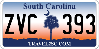 SC license plate ZVC393