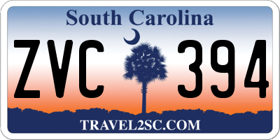 SC license plate ZVC394