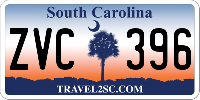 SC license plate ZVC396