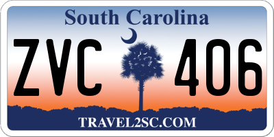 SC license plate ZVC406
