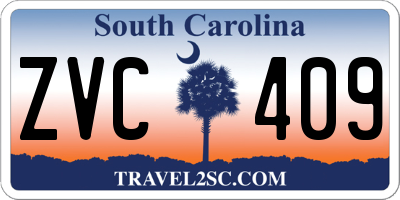 SC license plate ZVC409